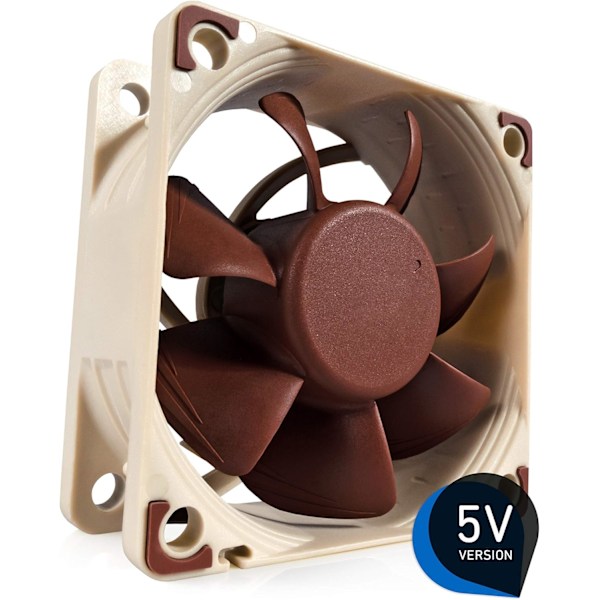 NF-A6x25 5V, Premium Tyst Fläkt, 3-Pin, 5V Version (60mm, Brun)
