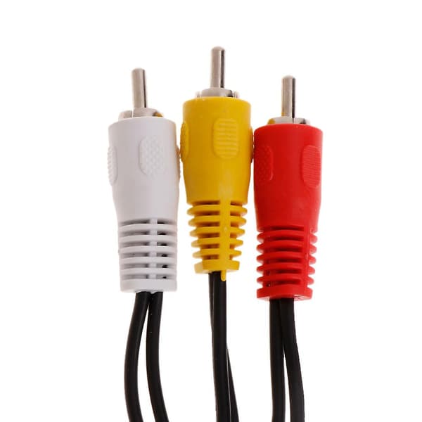 3 RCA hannplugg til 6 RCA hunnplugg kontakt datakabel Ad