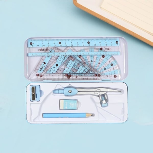 1/3 Matematik Geometri Kit 8 delar Studenttillbehör Gradtalsskiva för 1 Set