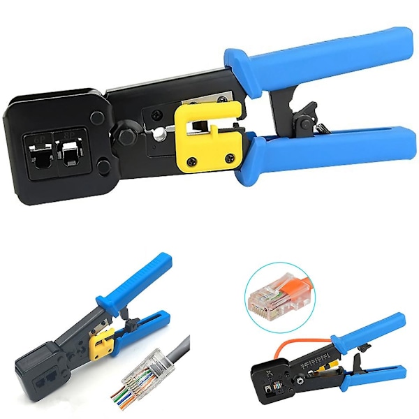 Easy Pass Thru Rj45 Crimper Rj45 Krympeværktøj Cat5 Cat5e Cat6 P