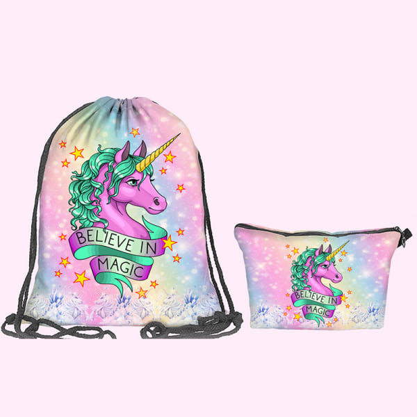 Unicorn Gymtaske - Multifunktionel Sko- og Gymtaske A