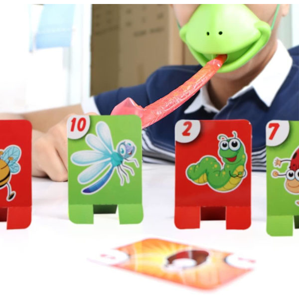 Fånga buggar spel, tunga groda fånga buggar familjespel, kameleont sticker ut tungan kortspel brädspel