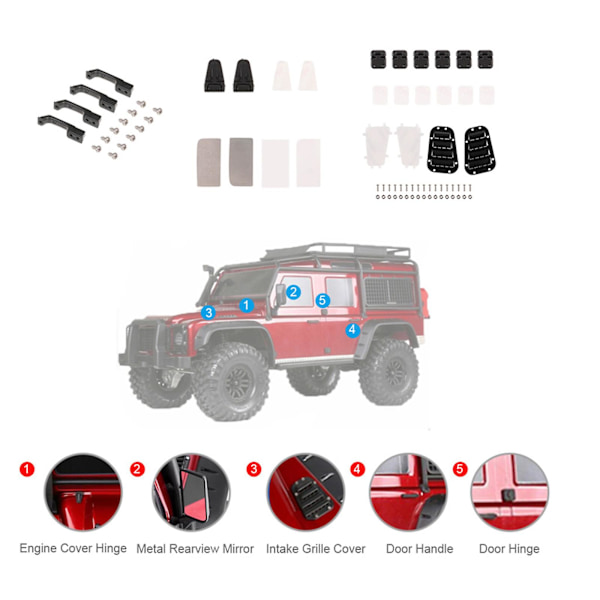 Simuleringsdekor RC Modell Legering Komplett Kit För Hsp 94108 94111 1/