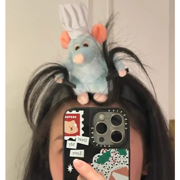 Ratatouille Hårbøyle Ny Tegneserie Plysjdukke Hårbøyle Fransk Bredbremmet Hårbånd Foto Hodeplagg Kreativ Jentegave Ratatouille Blå blå blue