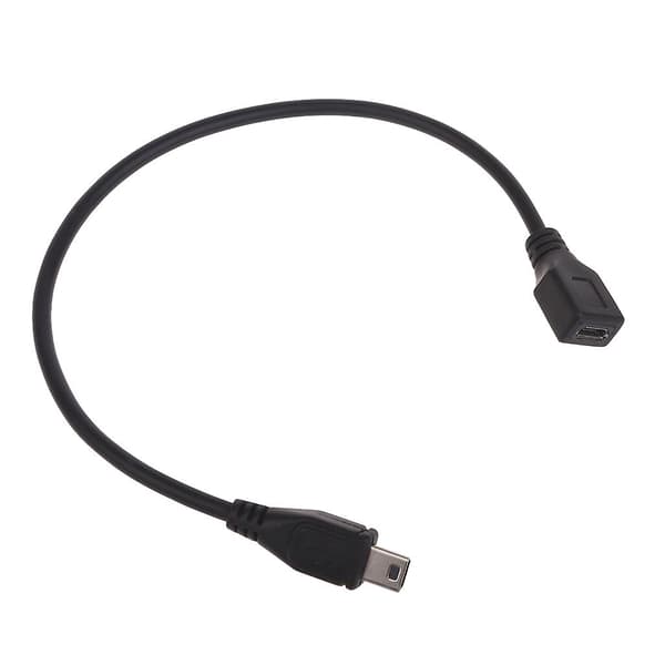 Mini USB Hann til Micro USB Hunn Ladekabel for Bilopptaker
