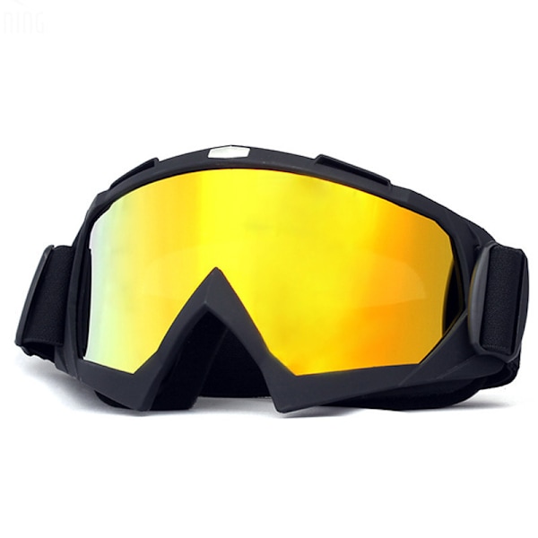 Skibriller Guldspejl Linser Mat Sort