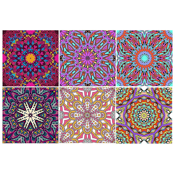 6 kpl DIY 5D Mandala timanttimaalaussarjat täysi pora Reinille