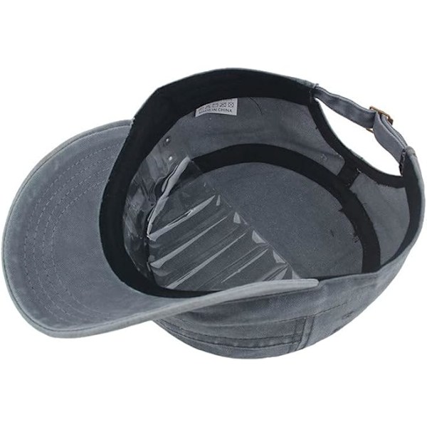 Militærkasketter til mænd og kvinder klassiske justerbare slidte hatte unisex bomuld robust solid skygge baseballkasket sol vandrehat grey
