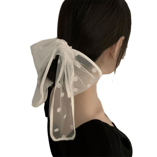 Elegant Multi Type Lång Hästsvans Hårscarf Stretch Flickor Foton