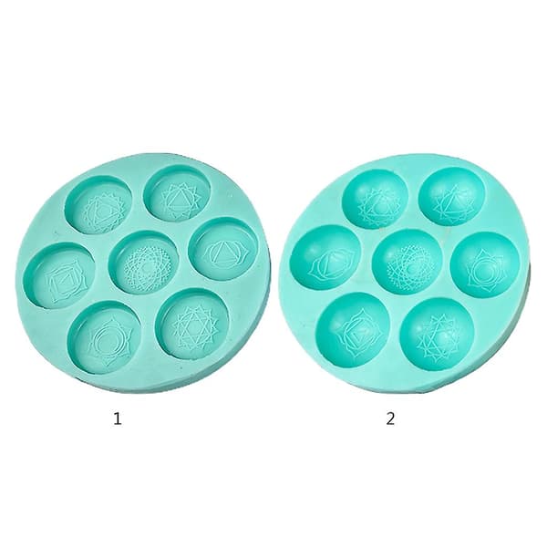 Epoxy Resin Form Syv Chakraer Halvkugle Rund Silikoneform D