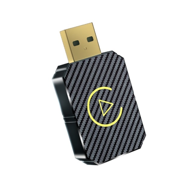 2-i-1 Trådlös CarPlay Adapter Android Auto Trådlös Adapter Smart Mini Box USB Dongle Plug and Play WiFi Snabbanslutning guld gold
