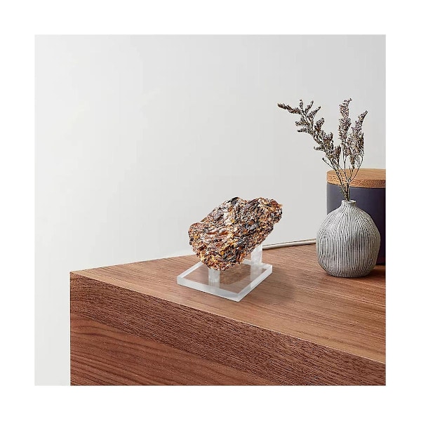 4 pakker 2,5 tommer Rock Display Stand, Tre-benet Firkantet Akryl Til