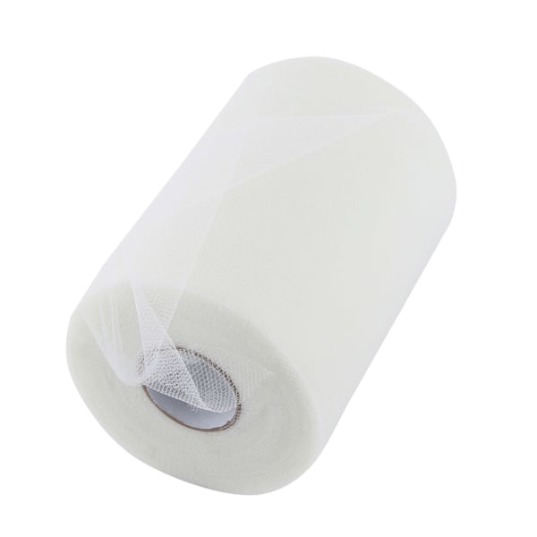 100 meter 15 cm bröllopsdekoration tyllrulle spole klänningstyg för sömnad (beige)