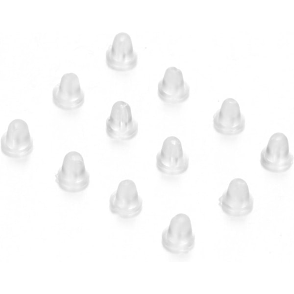 20 x Mjuka Öronmutter i Plastgummi Ersättning Örhängen Baksidor Stoppar ~ 4mm Bullet