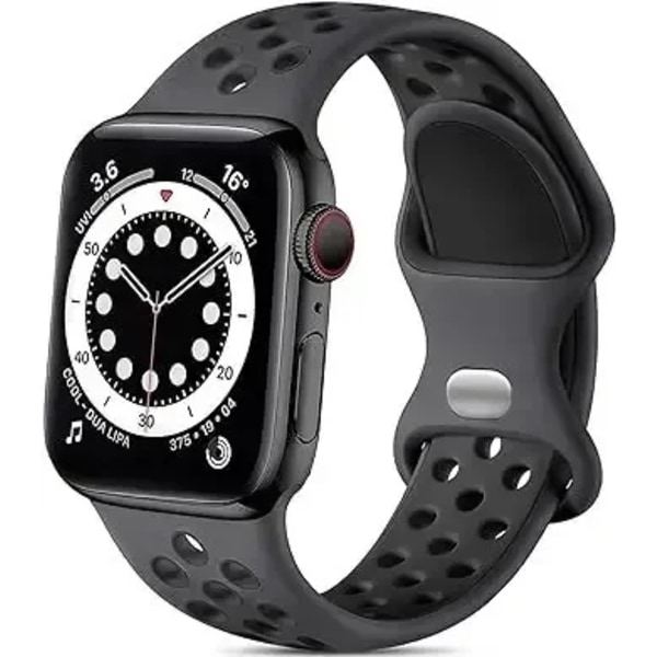 Apple Watch-armband 49 mm 44 mm 45 mm 42 mm 41 mm 38 mm 40 mm armband iwatch 8 SE 7 6 5 Ultra 49 mm grå svart 38 40 41 mm Grey Black 38 40 41mm