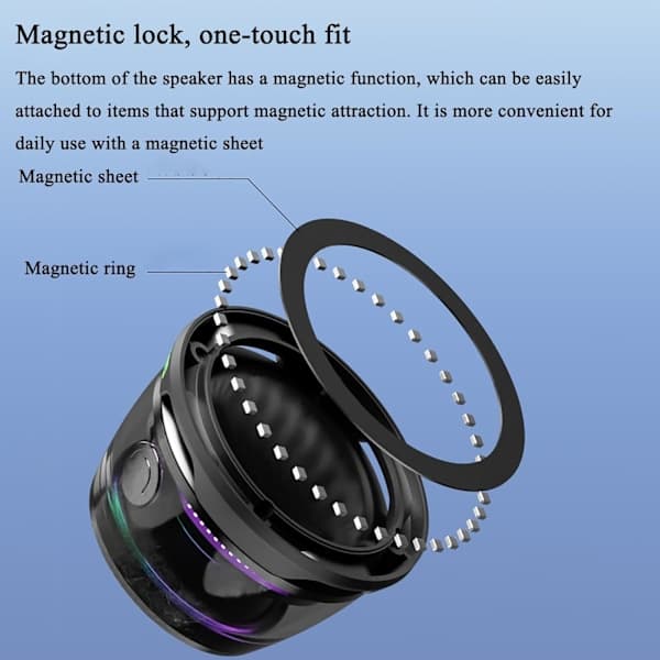 Mini Bluetooth Højttaler G200, Multifunktionel Magnetisk Bluetooth Højttaler (Hvid)