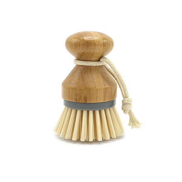 Diskborste av bambu, borste för att skrubba disk, kastruller, stekpannor, diskho, 2-pack