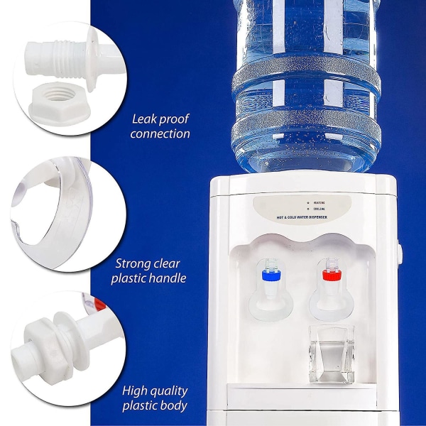Vattendispenserbyte tryckkran - kallt och varmt vattentapp blått och rött förpackning