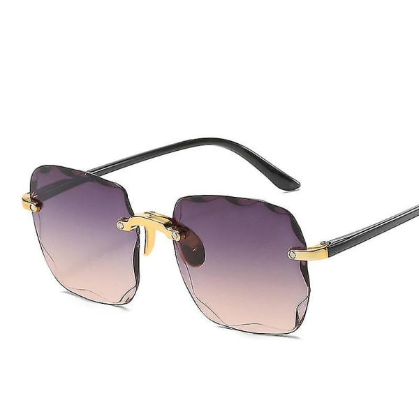 Fyrkantiga båglösa solglasögon Dam Lyx Märke Designer Sommar Röda Glasögon  Mode Solglasögon För män Uv400 Shades Oculos e099 | Fyndiq
