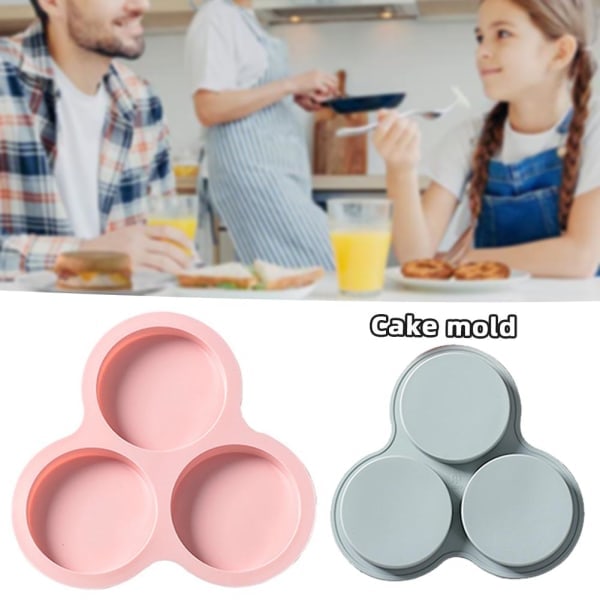 DIY 4-tommers bageform - 3-sidet let-at-rengøre bageplade til airfryer, ovn og mikroovn (blå)