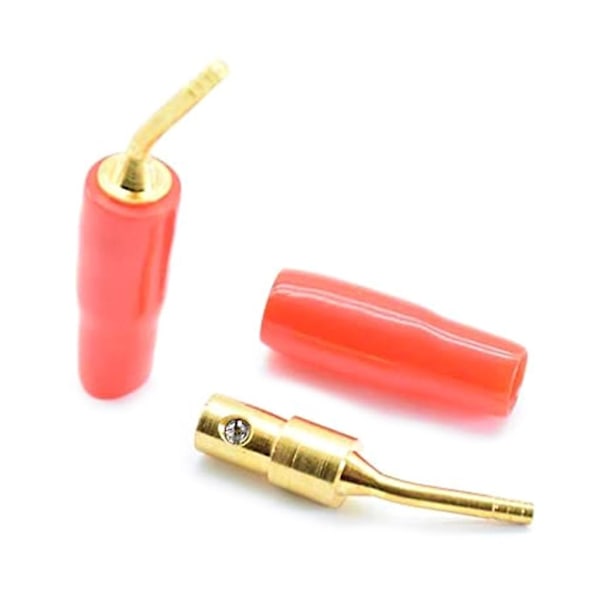 2mm Bananpluggar Böjda Stift Audio Högtalare Pluggar Kablage Anslutning