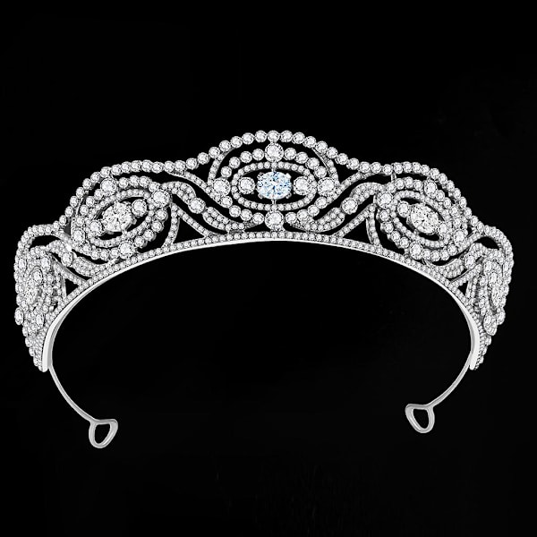 Vintage Tiara til Kvinder Zirconia Krone til Rhinestone Prinsesse H