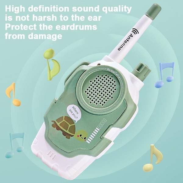 Børns trådløse walkie-talkie [Single pack] Green turtle