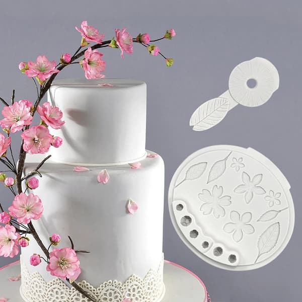 Sæt med 2 Blommeblomstformede Silikoneforme til Kagedekoration Også