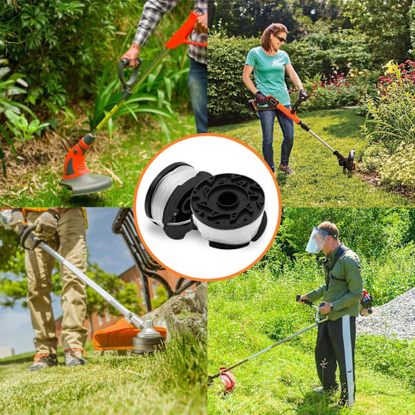 4 Pakkausta Siimatrimmerin Puolaa Yhteensopiva Black Decker Ruohotrimmerin Siiman A6481 A6485 Puolasiiman Kanssa Reflex-Trimmerille.