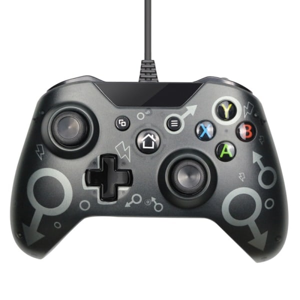 Kablet kontroller for Xbox One, USB-kontroller, Xbox One, Xbo Svart Black
