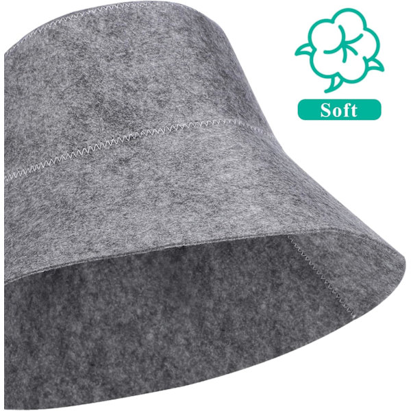 Original Uld Sauna Hat til Kvinder og Mænd 2 Pak Naturlig Filt Sauna Tilbehør
