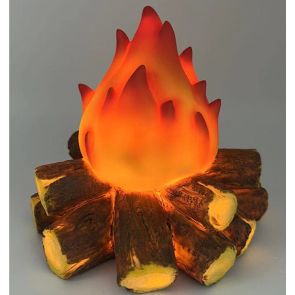 LED-harpikssimulering kullflamme atmosfærelampe moderne enkel batteristil pynt julegave scene rekvisitter - ved firewood