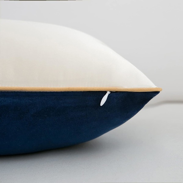 Grå sammetskuddfodral 45x45cm Dekorativt örngott för soffa vardagsrum Set med 2 Azul 30cm*50cm