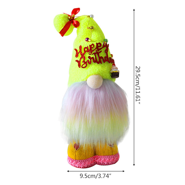 Grattis på födelsedagen Tomte Plysch Ansiktslös För Docka Tomte Svensk Dvärgvätte