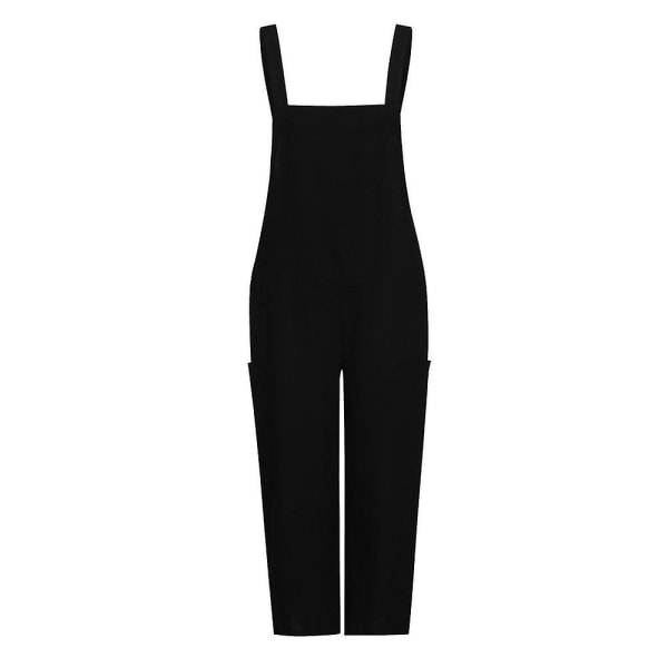 Dambyxor Jumpsuit Casual Romper Overall Playsuit Black L