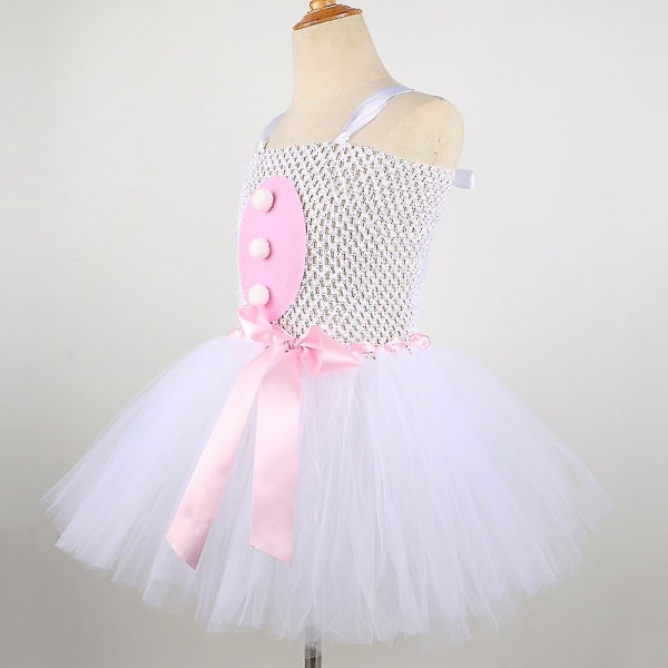 Baby Girls Easter Bunny Tutu Klänning för barn Kanin Cosplay Kostymer 8-9Y