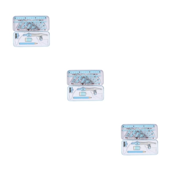 1/3 Matematik Geometri Kit 8 delar Studenttillbehör Gradtalsskiva för 3 set 3Set