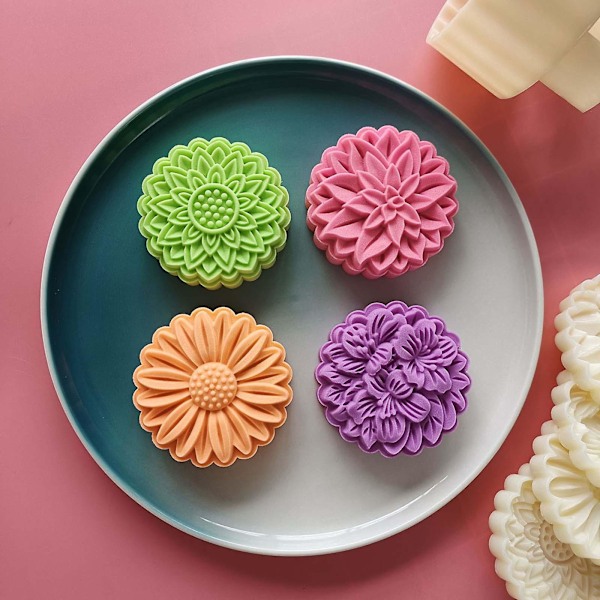 Månkaksform i Blomform 150g Gör-det-själv Handpressad Fondant Måne