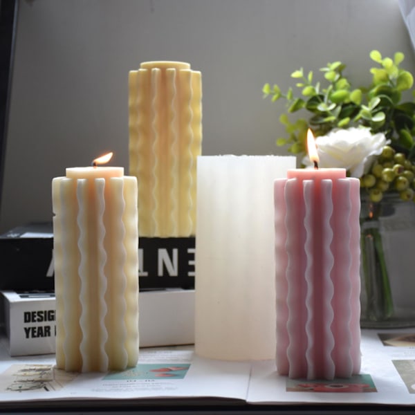 3D Bølget Spiral Silikone Klar Form Voks Smelte Polymer Projekter Mol