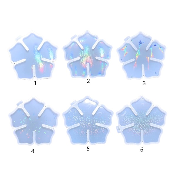 Kukka-alusen hartsimuotit Silikoniset holografiset kuppimatto muotit R