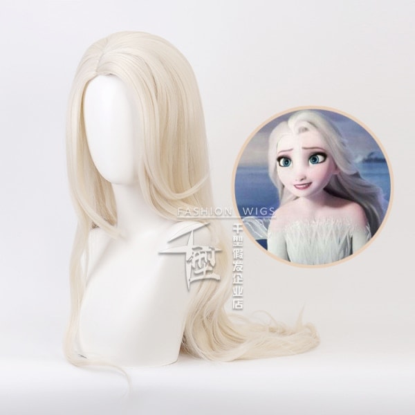Parykker Frost 2 Aisha Elsa Cosplay Parykk Dame Cosplay Parykk Lang Blond Bølgete