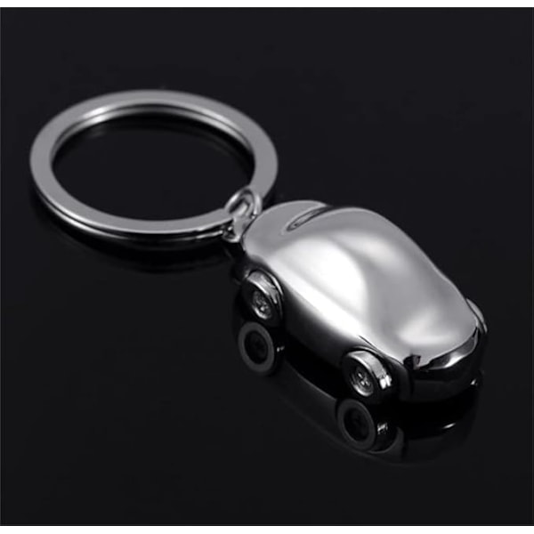Stilren Lyxig Metall Nyckelring Bilmodell Nyckelring Racing Bil Nyckelring För Man Kvinna Gåva, Silver.