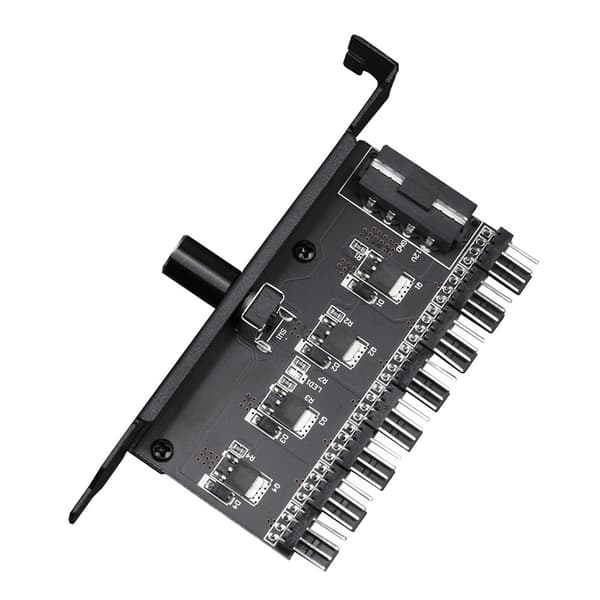 1 til 8 4-pin/3-pin CPU-kjøler PC Chasis Kjølevifte Hastighetskontroll