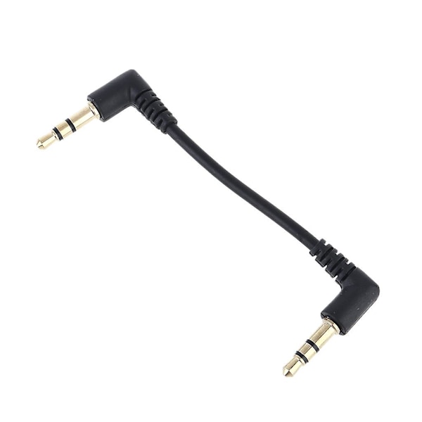 Dobbelt 90 Graders Vinkel 3.5mm Han Til Han Stereo Jack Audio Kabel
