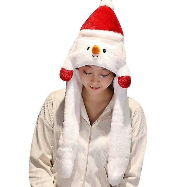 Christmas Ear-moving plysch hatt för kvinnor flickor huvuddekorationer