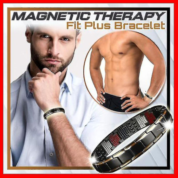 Mäns magnetiska viktminskning armband terapi Hälsosam bantning blodcirkulation Gold