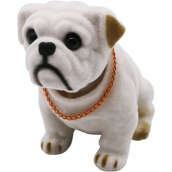 Hovehoved Bulldog Bil Dekoration Nikkende Hund Tilbehør Høj Simulation Kreativ Hund Instrumentbræt Håndværk Hundelskere (Bulldog)