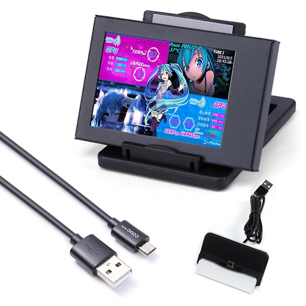 3,5 tommer IPS Computer Sekundær Skærm HDD Display CPU GPU Ram Se