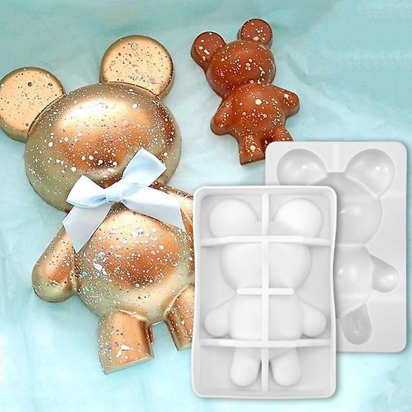 Køkkenbageform Fondantform Bjørneform til fremstilling af slik og gummi