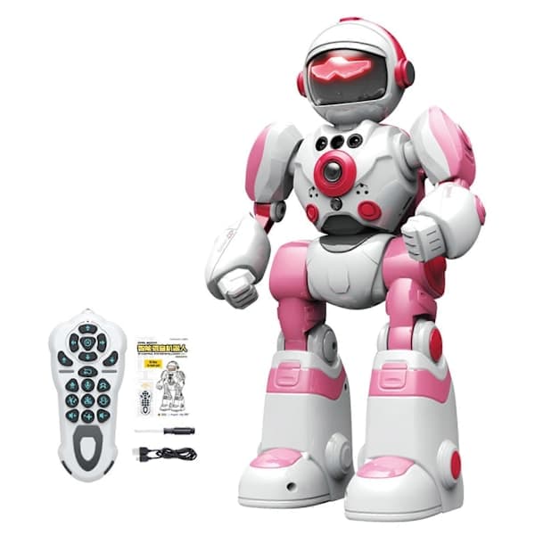 AI Stemmerobot til børn, Musikdans og RC Programmerbart legetøj Pink Pink